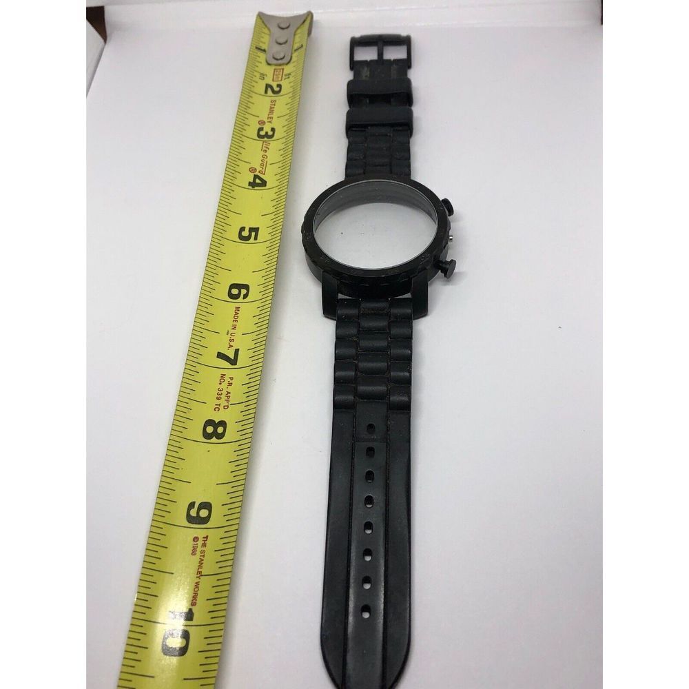 Authentic Fossil Watch Used Parts Crystal Case 48mm Full Band 22mm Bb521
